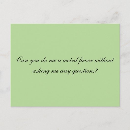 Kun je me een raar plezier doen..quote sarah Orpha Briefkaart (Voorkant)