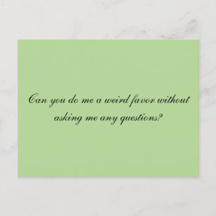 Kun je me een raar plezier doen..quote sarah Orpha Briefkaart