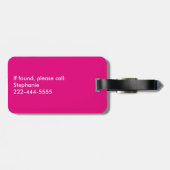 Kun je me nu zien? Pink Funny Bagagelabel (Achterkant horizontaal)