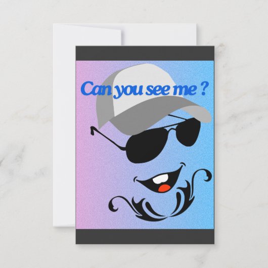 Kun je me zien? bedankkaart (Voorkant)