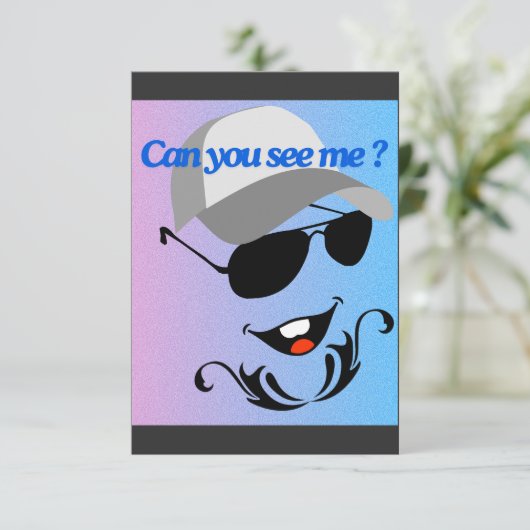 Kun je me zien? bedankkaart (Staand voorkant)