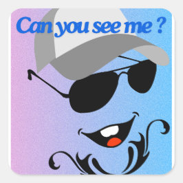 Kun je me zien? vierkante sticker