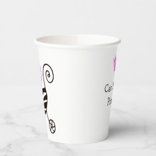 Kun je prinses zeggen? -"Waar is mijn Tiara?" douc Papieren Bekers (Links)