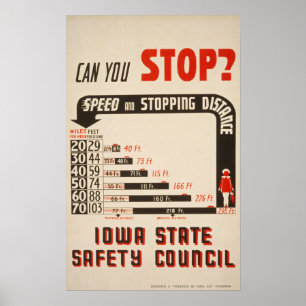 Kun je stoppen? Poster verkeersveiligheid