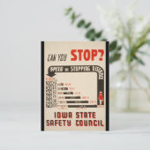 Kun je stoppen? Poster verkeersveiligheid Briefkaart (Staand voorkant)