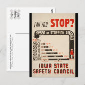 Kun je stoppen? Poster verkeersveiligheid Briefkaart (Voorkant / Achterkant)