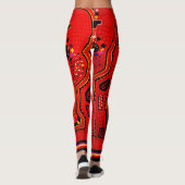 Kuna Indiaanse Gitaar Broekleggings Leggings (Achterkant)