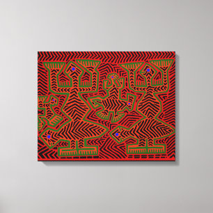 Kuna Indiaanse sjamanistische geesten Canvas Afdruk