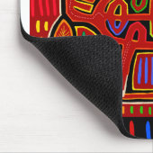 Kuna Indian Baby Elephant - Mola Folk Art Muismat (Hoek)