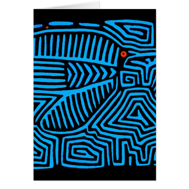 Kuna Indian Blue Bird (Voorkant)