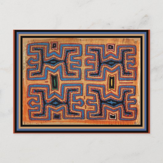 Kuna Indian Canoe Spirits Briefkaart (Voorkant)