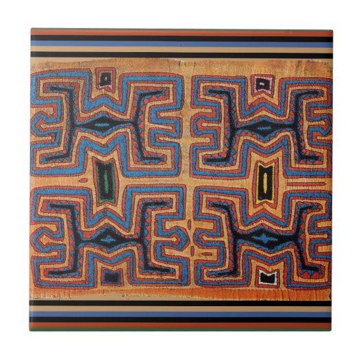 Kuna Indian Canoe Spirits Tegeltje (Voorkant)