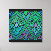 Kuna Indian Diamond Mola Canvas Afdruk (Voorkant)