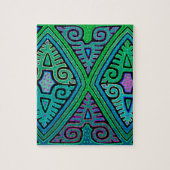 Kuna Indian Diamond Mola Legpuzzel (Verticaal)