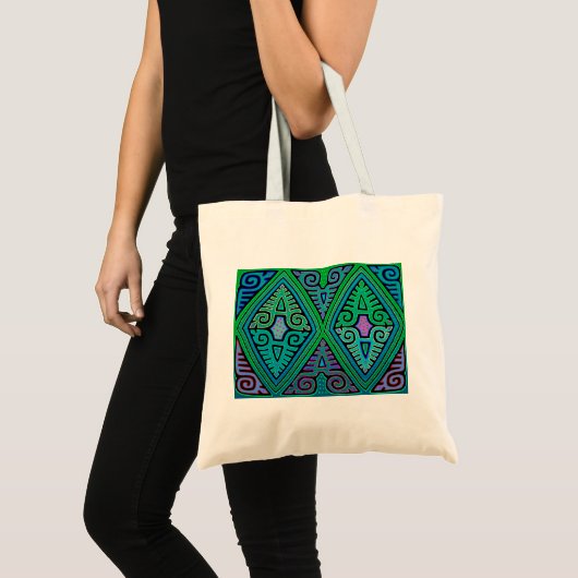 Kuna Indian Diamond Mola Tote Bag (Voorkant (product))