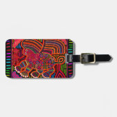 Kuna Indian Friendly Dragon Mola Bagagelabel (Voorkant horizontaal)