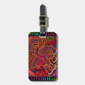 Kuna Indian Friendly Dragon Mola Bagagelabel (Voorkant verticaal)