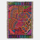 Kuna Indian Friendly Dragon Mola Deken (Voorkant Verticaal)