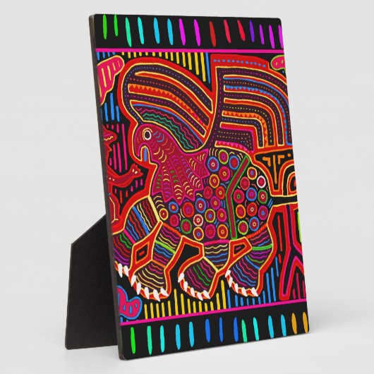 Kuna Indian Friendly Dragon Mola Fotoplaat (Zijkant)