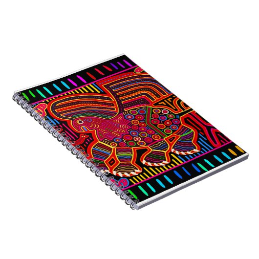 Kuna Indian Friendly Dragon Mola Notitieboek (Rechterzijde)