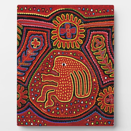 Kuna Indian Girl op een fiets Fotoplaat (Voorkant)