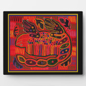 Kuna Indian Iguana Mola Fotoplaat (Voorkant)