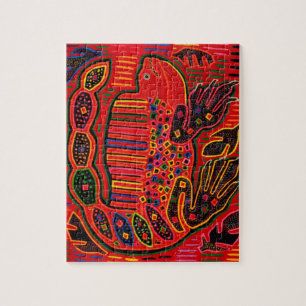 Kuna Indian Iguana Mola Legpuzzel