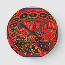 Kuna Indian Iguana Mola Ronde Klok