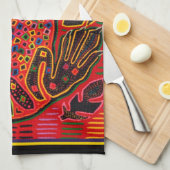 Kuna Indian Iguana Mola Theedoek (Quarter Fold)