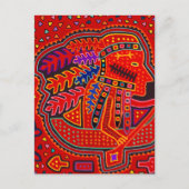 Kuna Indian Man in Canoe Briefkaart (Voorkant)