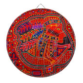 Kuna Indian Man in Canoe Dartbord (Voorkant)