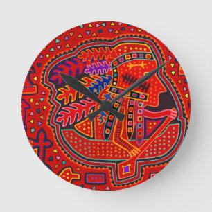 Kuna Indian Man in Canoe Ronde Klok