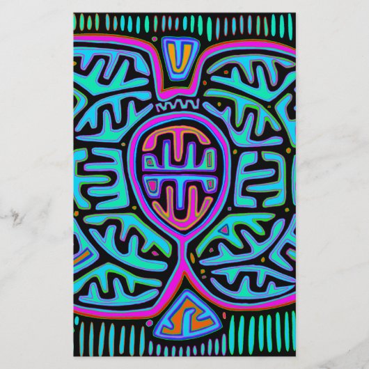 Kuna Indian Mariposa Briefpapier (Voorkant)