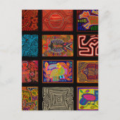 Kuna Indian Mola Collage Briefkaart (Voorkant)