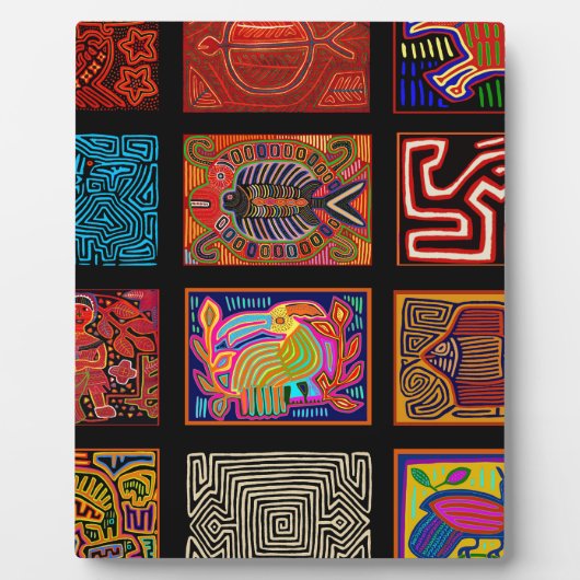 Kuna Indian Mola Collage Fotoplaat (Voorkant)