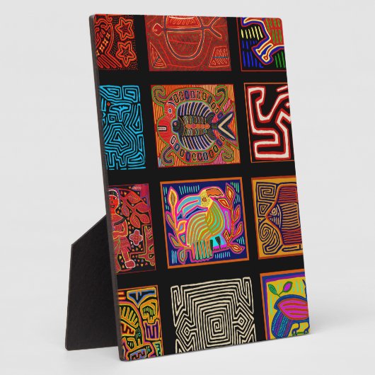 Kuna Indian Mola Collage Fotoplaat (Zijkant)