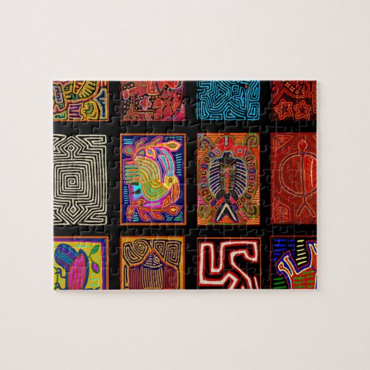 Kuna Indian Mola Collage Legpuzzel (Horizontaal)