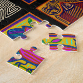 Kuna Indian Mola Collage Legpuzzel (Zijkant)