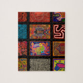 Kuna Indian Mola Collage Legpuzzel (Verticaal)
