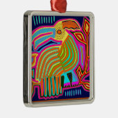 Kuna Indian Mola Collage Metalen Ornament (Rechts)