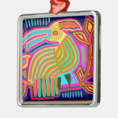 Kuna Indian Mola Collage Metalen Ornament (Links)