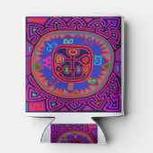 Kuna Indian Mola Compass Blikjeskoeler (Achterkant)