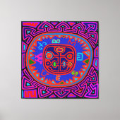 Kuna Indian Mola Compass Canvas Afdruk (Voorkant)