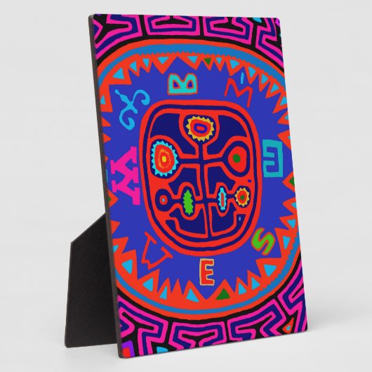 Kuna Indian Mola Compass Fotoplaat (Zijkant)