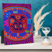 Kuna Indian Mola Compass Fotoplaat (Zijkant)