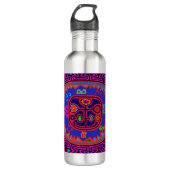 Kuna Indian Mola Compass Waterfles (Voorkant)