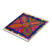 Kuna Indian Mola Flora Tegeltje (Zijkant)