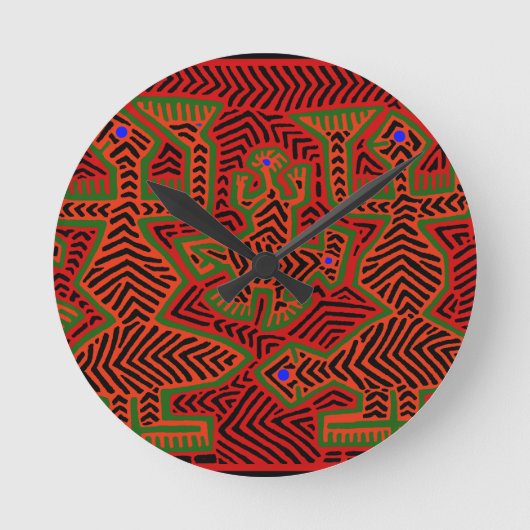 Kuna Indian Mola Spirits Ronde Klok (Voorkant)