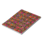 Kuna Indian Mola Tribal Checks - Red Notitieblok (Linkerzijde)