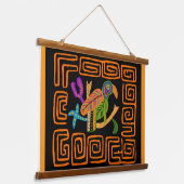 Kuna Indian Mola Tropical Parrot Hangend Wandkleed (Gebogen)